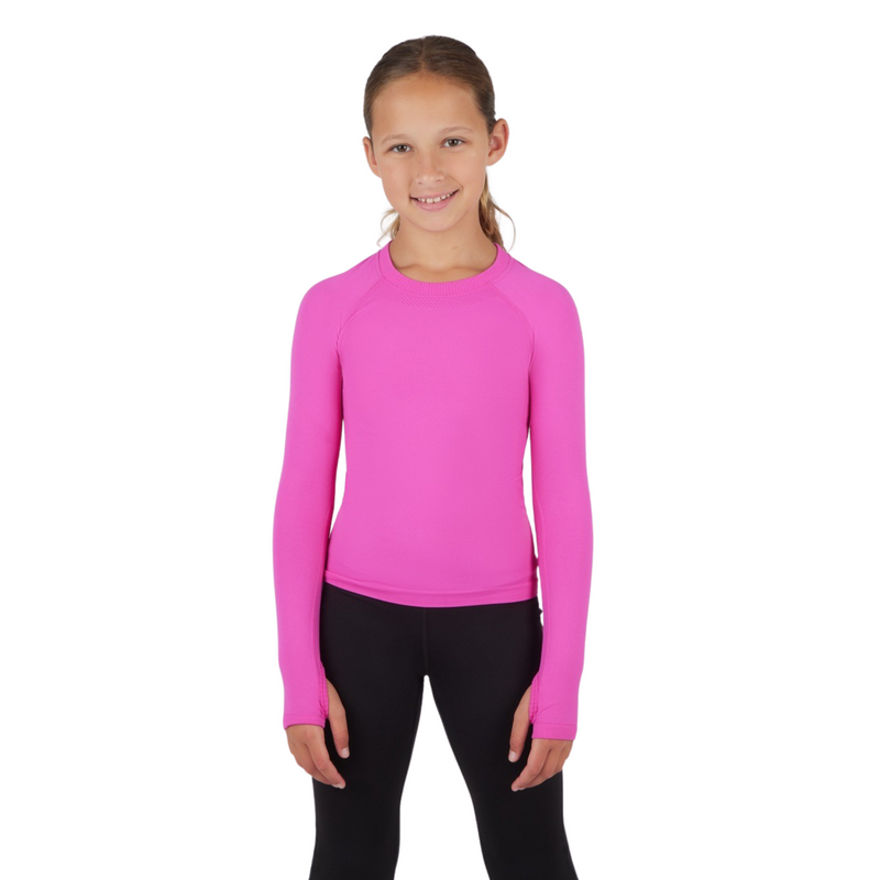 Girls Seamless Zaia Long Sleeve Active Top with Thumbholes