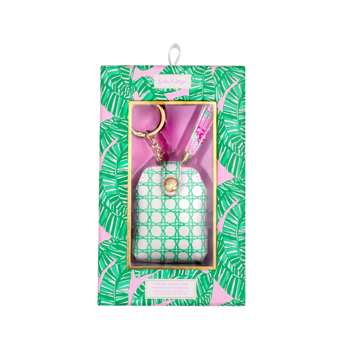 Spearmint Caning Wireless Earbud Case