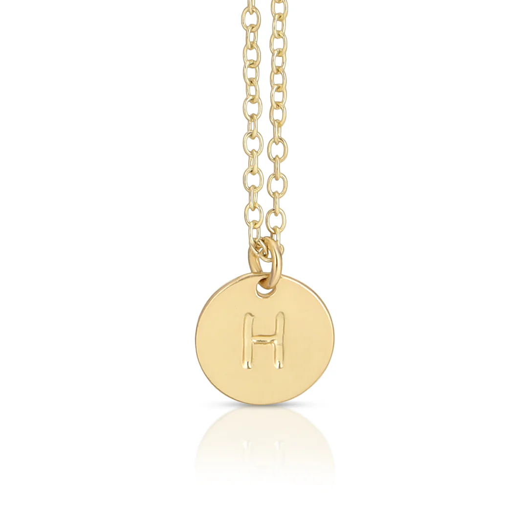 Letter Disc Necklace