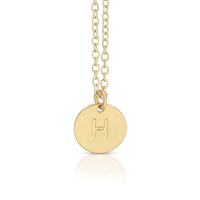 Letter Disc Necklace