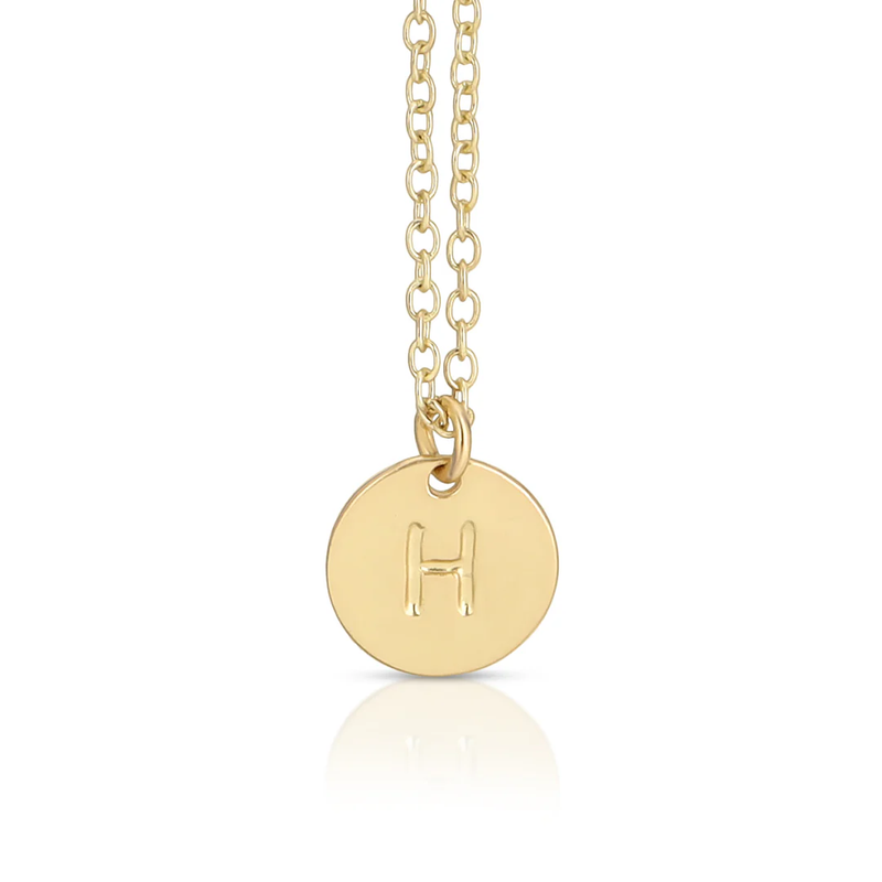 Letter Disc Necklace