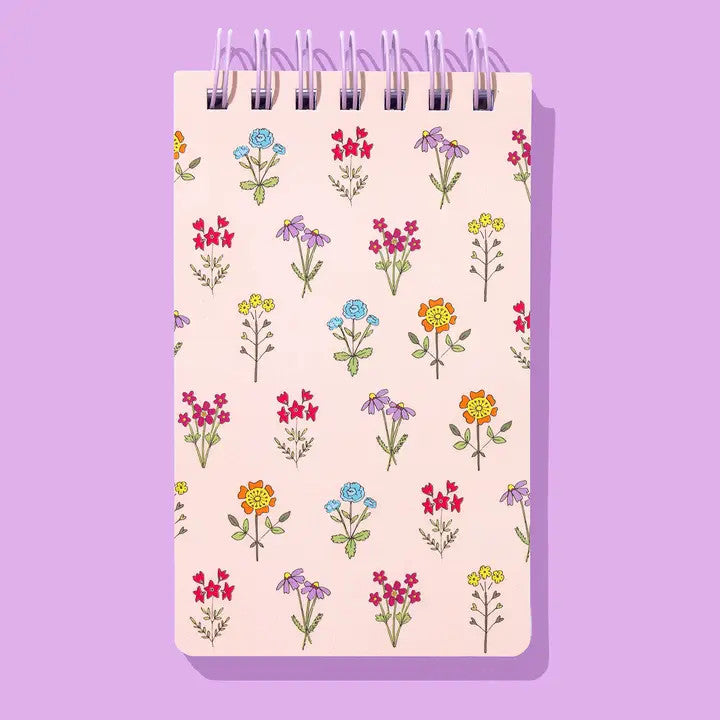 Small Spiral Top Notebook - Wildflowers