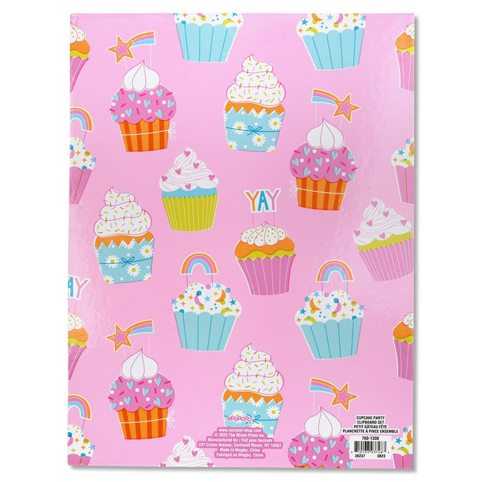 Cupcake Party Clipboard Stationery Set