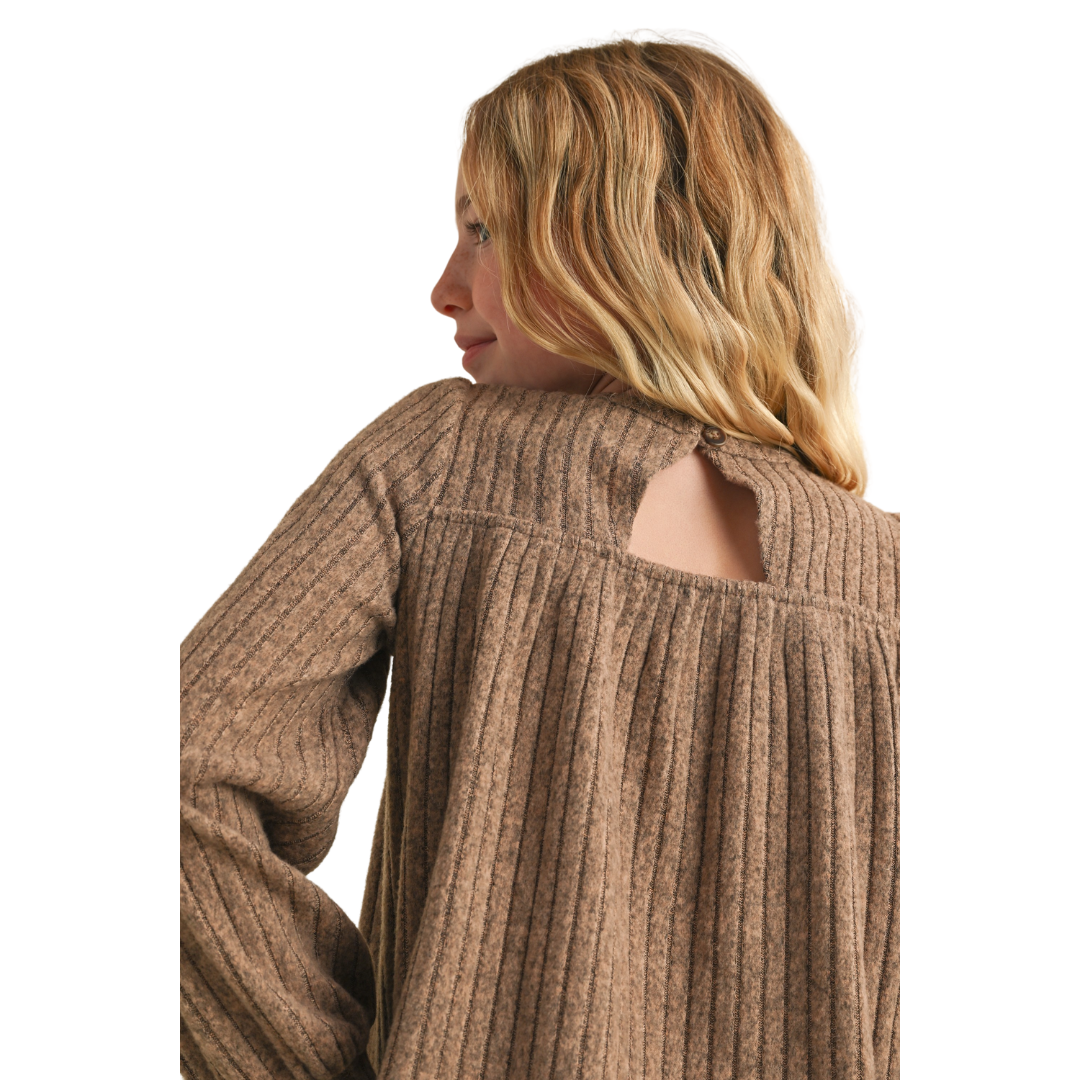 Crew Neck Babydoll Sweatshirt