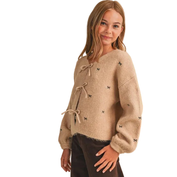 Bow Embroidery Sweater