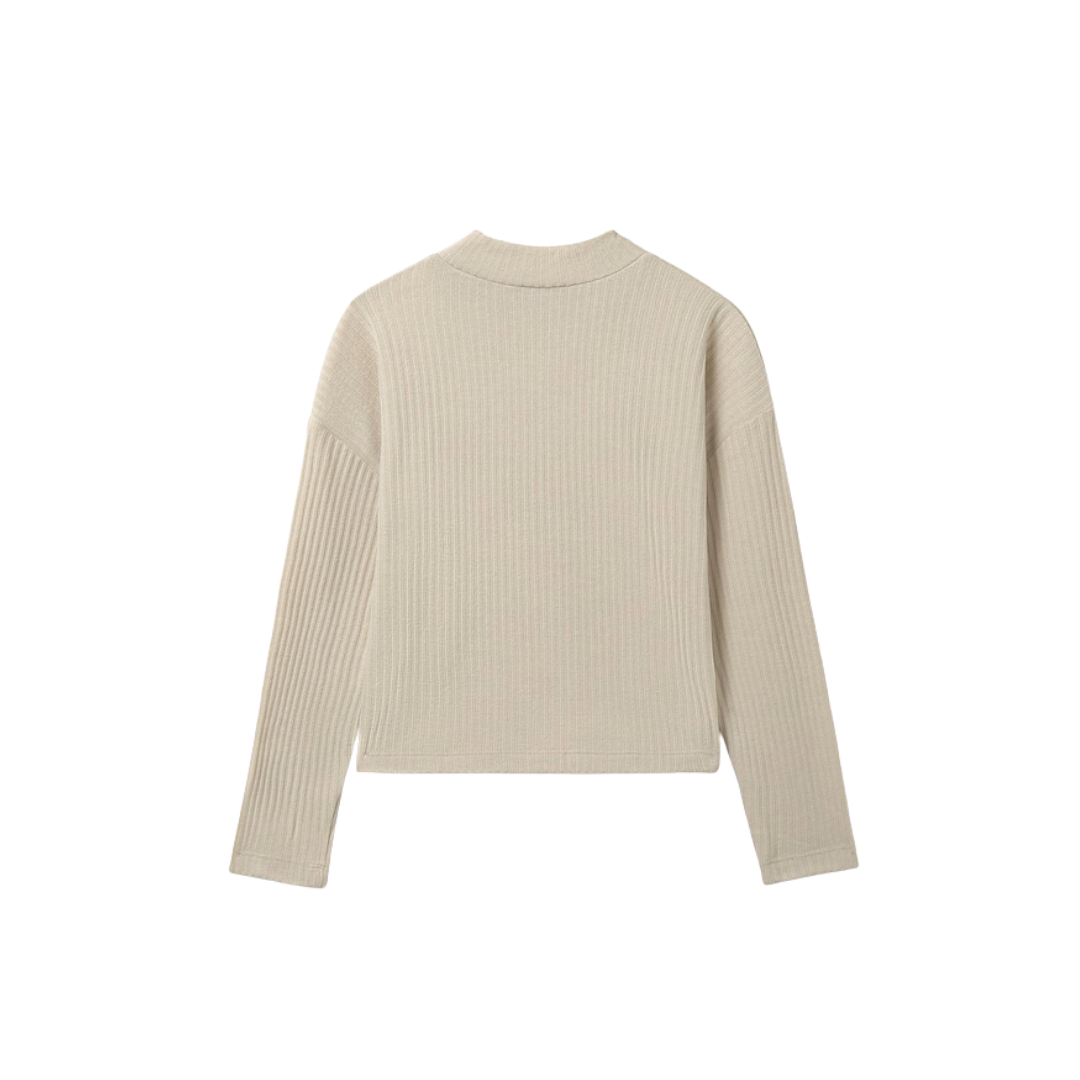 Stripes Mock Neck Sweater