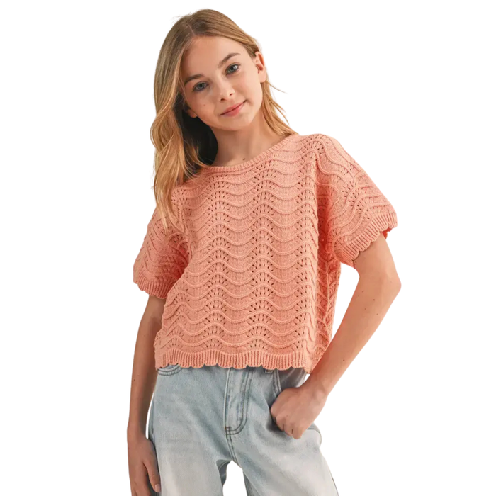 Crochet Short Sleeve Top