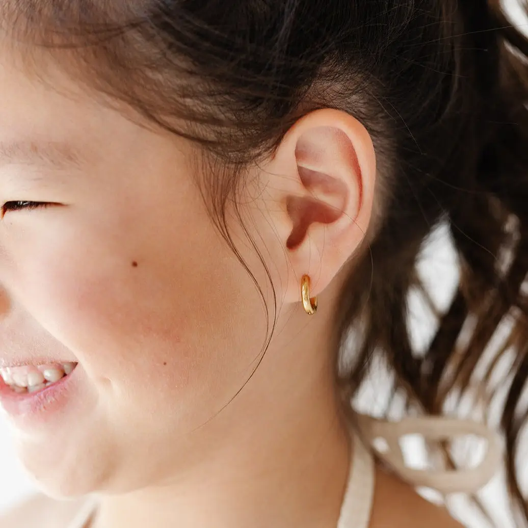 Endless Hoop Stud Earrings - Silver