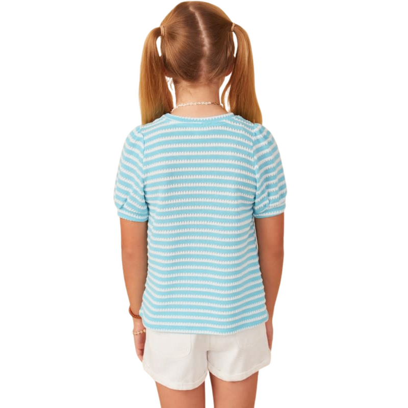 Stripe Puff Sleeve Top