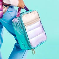 Icy Color Block Puffer Lunch Tote