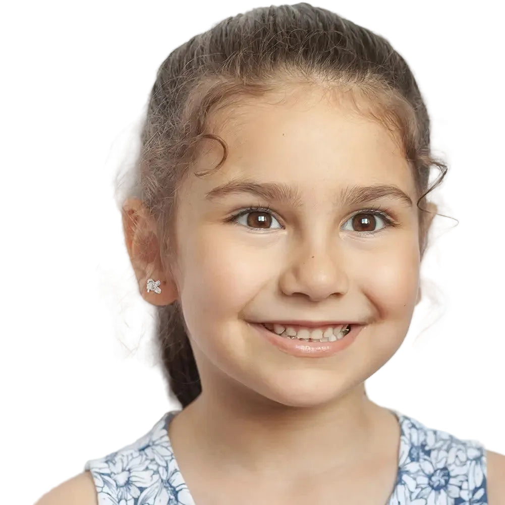 Classic Ribbon Toddler/Kid Bow Earrings