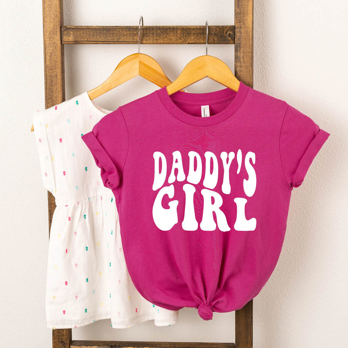 Daddy's Girl Wavy Short Sleeve Crew Neck