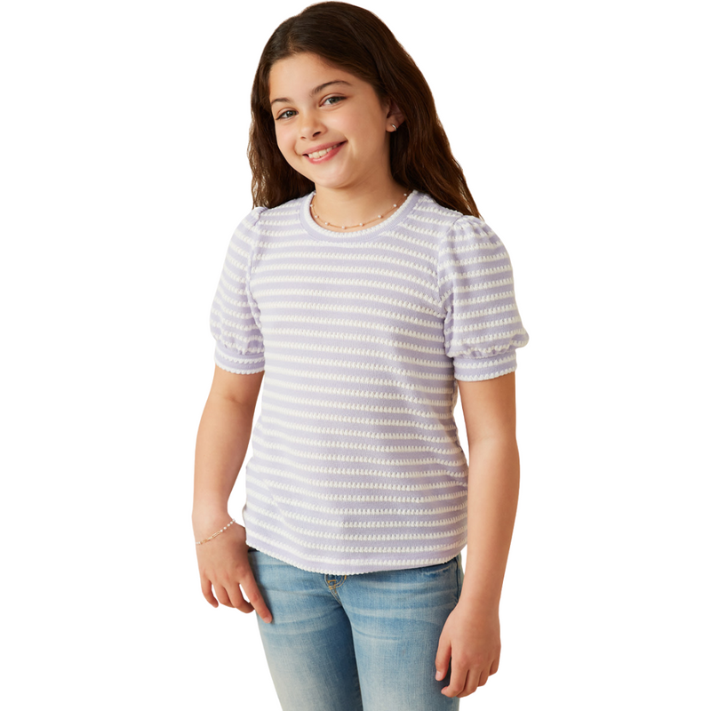 Stripe Puff Sleeve Top