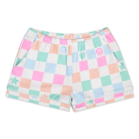 Smiley Check Shorts Lounge Set