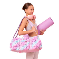 Quilted Scrunchies Bow Large Duffle Bag w/ Coin Purse