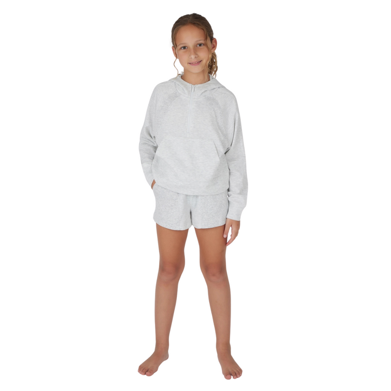 Terry Brushed Half Zip Hoodie
