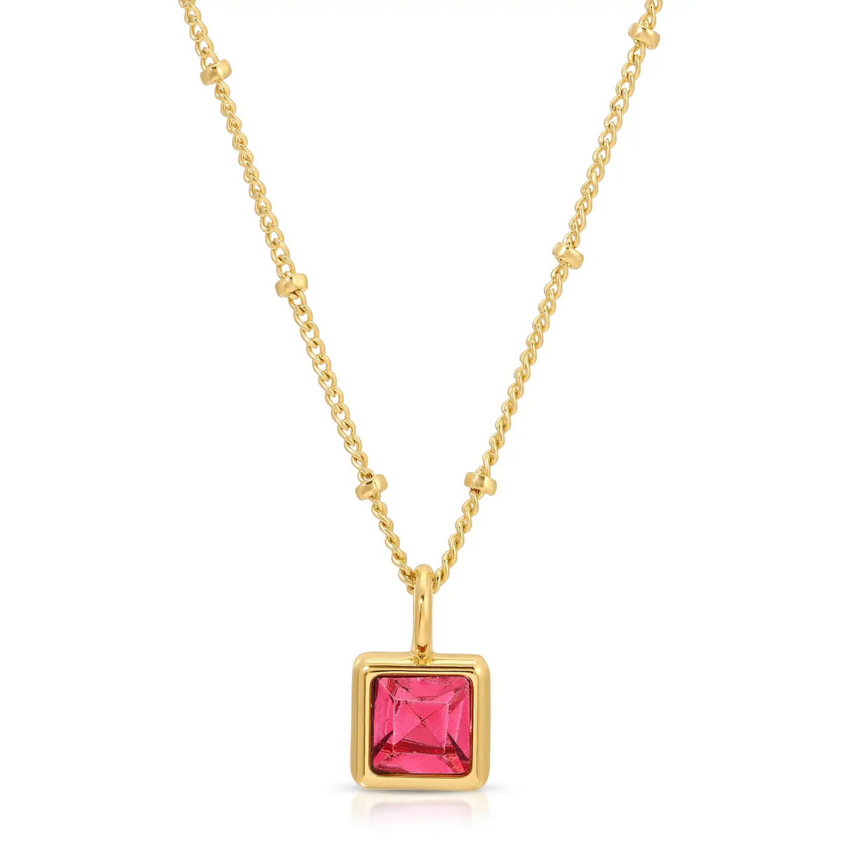 Gold Birthstone Bottle Necklace