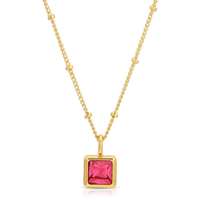 Gold Birthstone Bottle Necklace