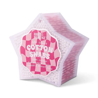 Star Box of 500 Pink Cotton Swabs