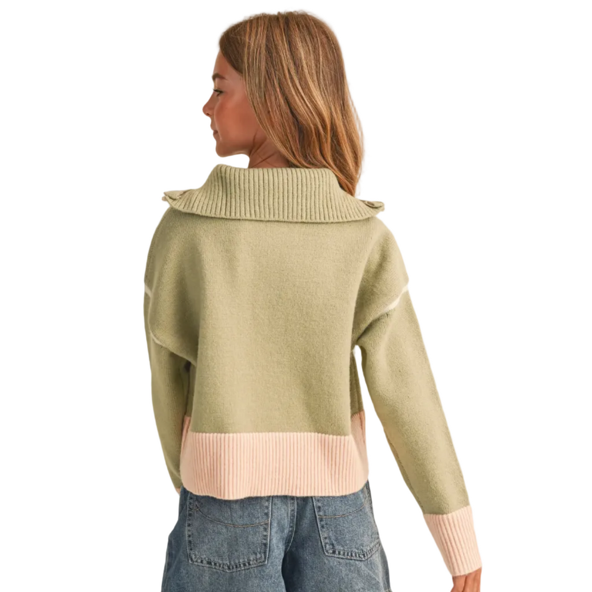 Half Zip Collar Sweater