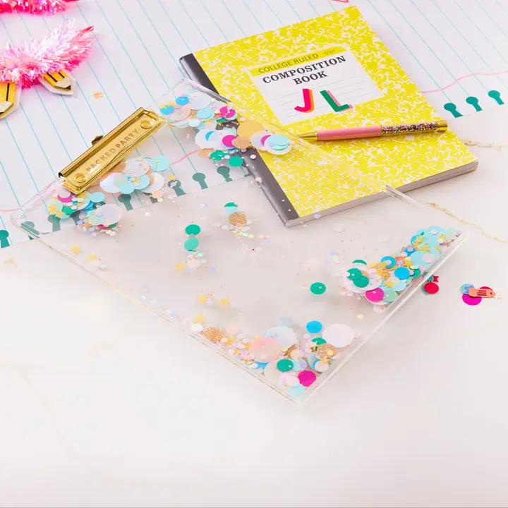 Confetti Filled Clipboard