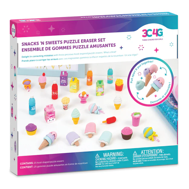 Snacks N' Sweets Eraser Set