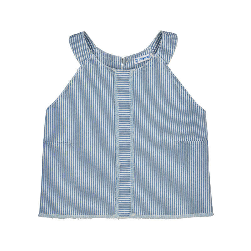 Denim Striped Top