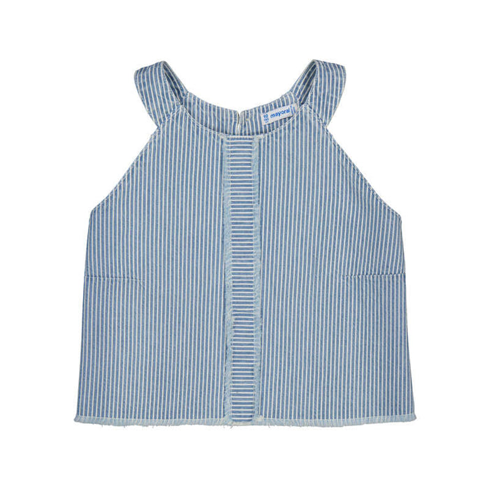 Denim Striped Top