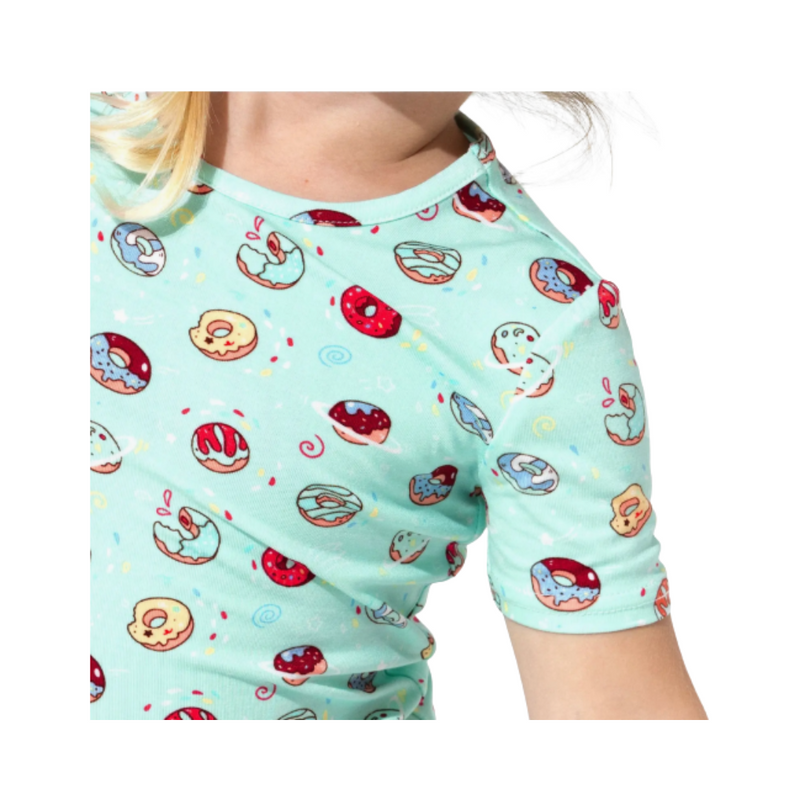 Donut Print Short Pajama Set
