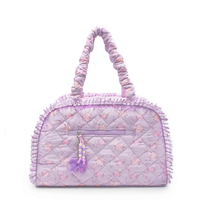 Quilted Floral Printed Medium Duffle Bag