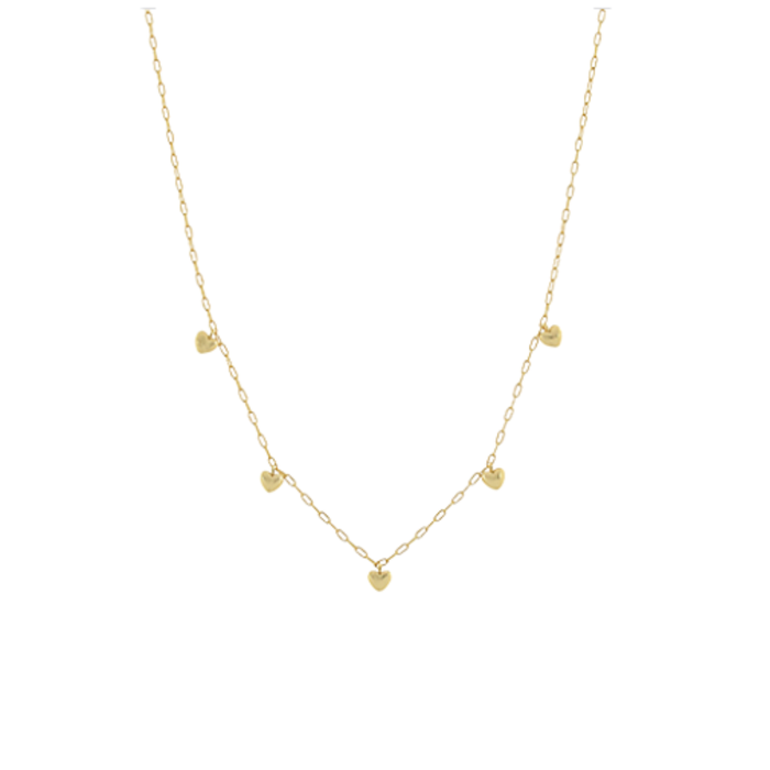 Mini Heart Charm Chain Necklace