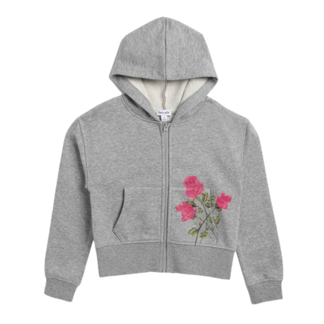 Camellia Rose Zip Up Hoodie