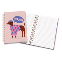 Bonjour, Mes Amis Medium Spiral Notebook