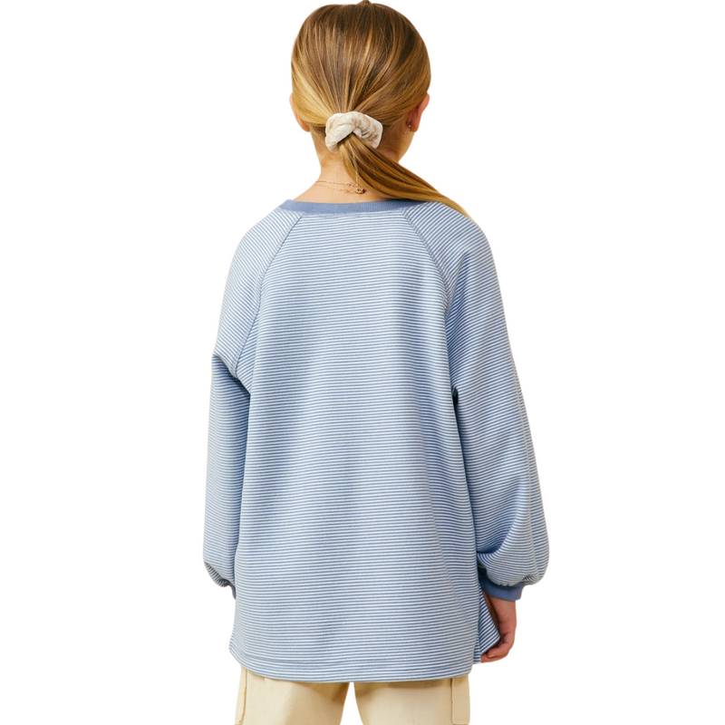 Puff Sleeve Contrast Banded Top