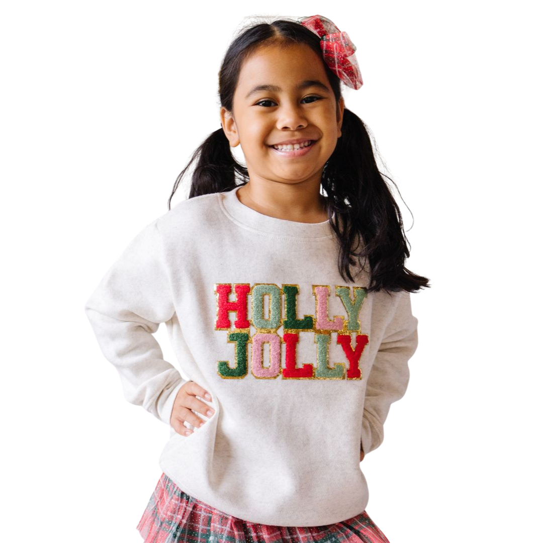 Holly Jolly Patch Christmas Sweatshirt