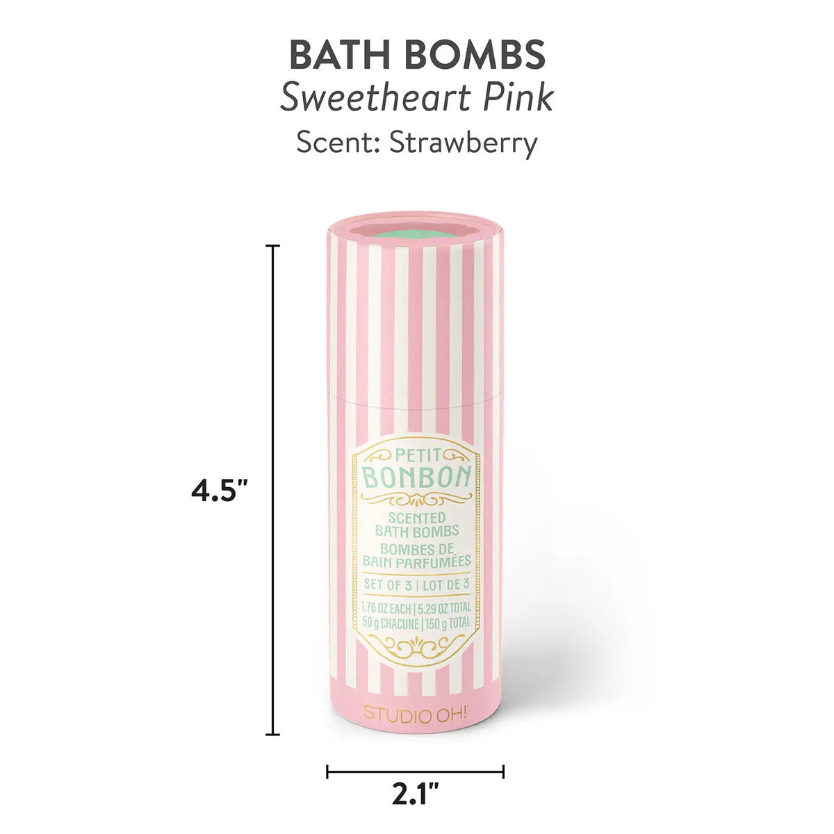 Petit Bon Bon Sweetheart Pink Bath Bombs