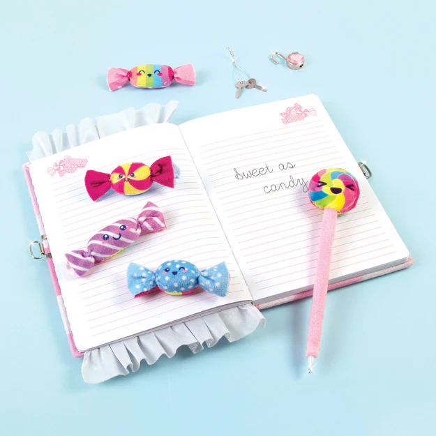 Candy Plush Pocket Locking  Journal