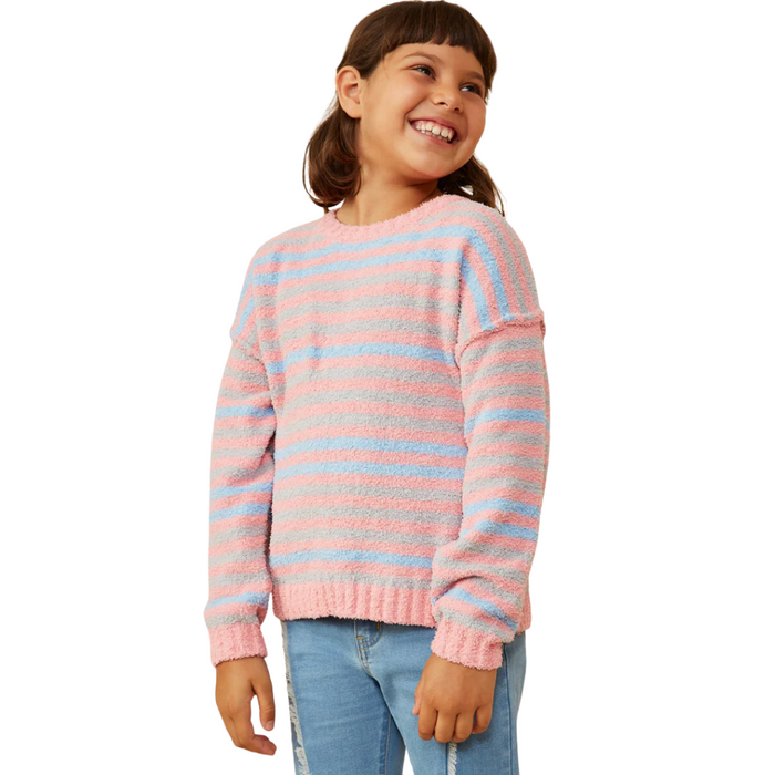 Soft Multicolor Stripe Pullover Sweater