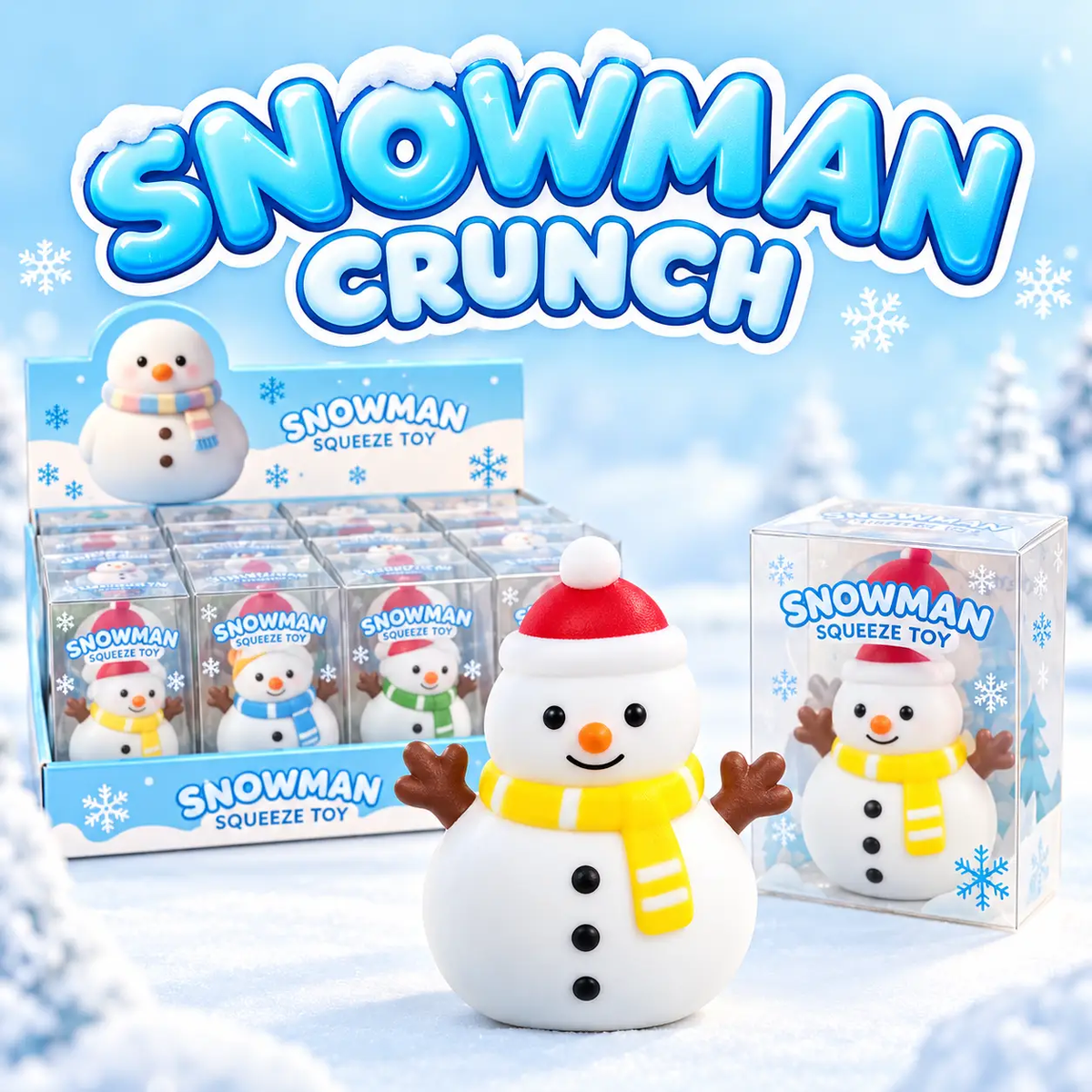 Snowman Crunch Squishy
