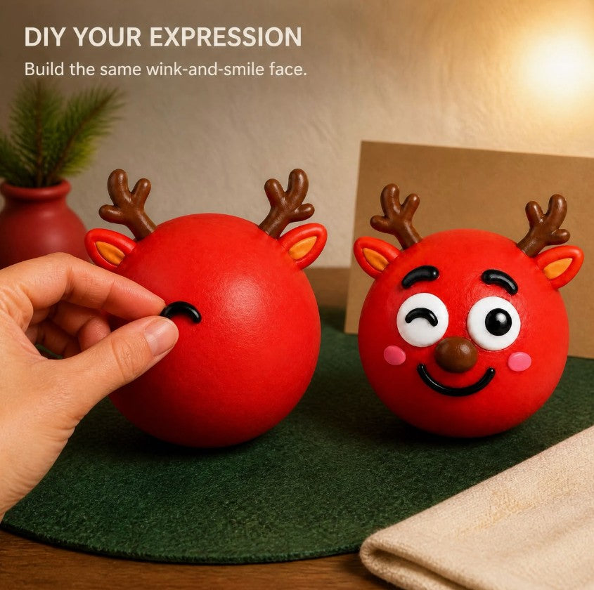 Build Your Own Funny Faces Squishy Balls — Christmas