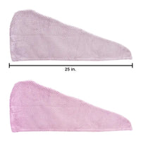 Pink Microfiber Hair Turbans