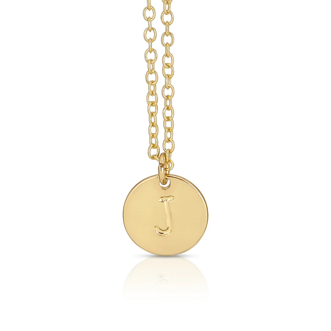 Letter Disc Necklace