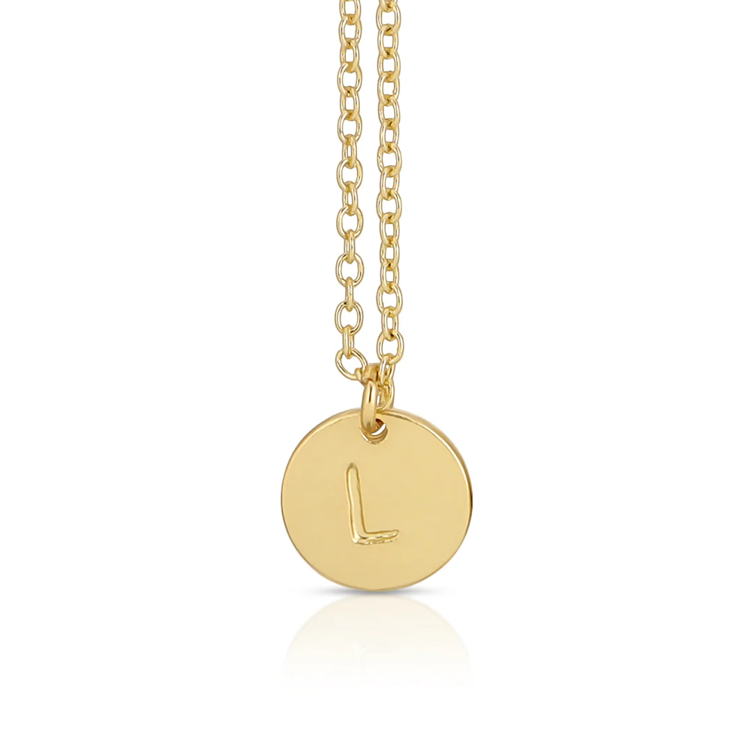 Letter Disc Necklace