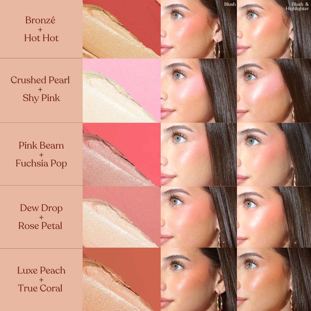 Blush & Highlighter Stick - Crushed Pearl/Shy Pink