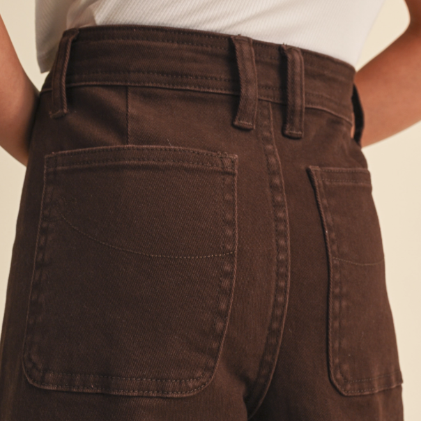 Wide Leg Denim Pants