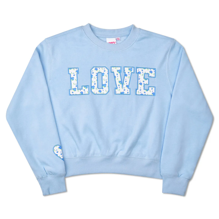 Blue Floral Love Sweatshirt