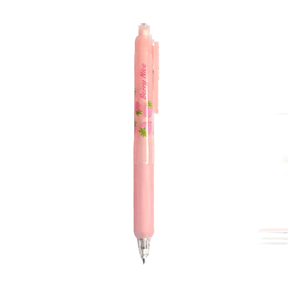 Black Ink Scented Gel Pen - Strawberry