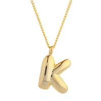 Bubble Letter Mini Charm Necklace