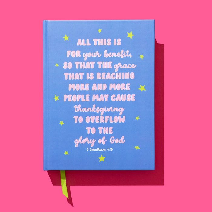 Blue Hardcover Bible Verse Notebook