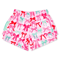 Merry Bows Plush Shorts